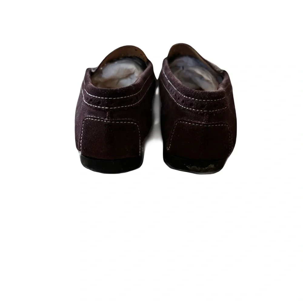 TODS’S Burgundy Suede Gommino Loafers - Ladies Sz 38 - Picture 5 of 8